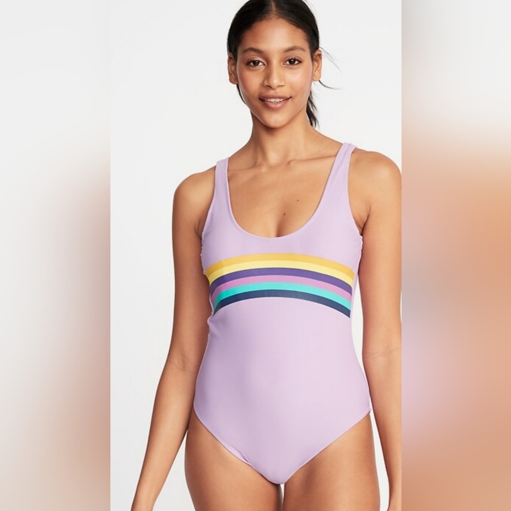 Old Navy Women's Multicolor Striped Swimsuit